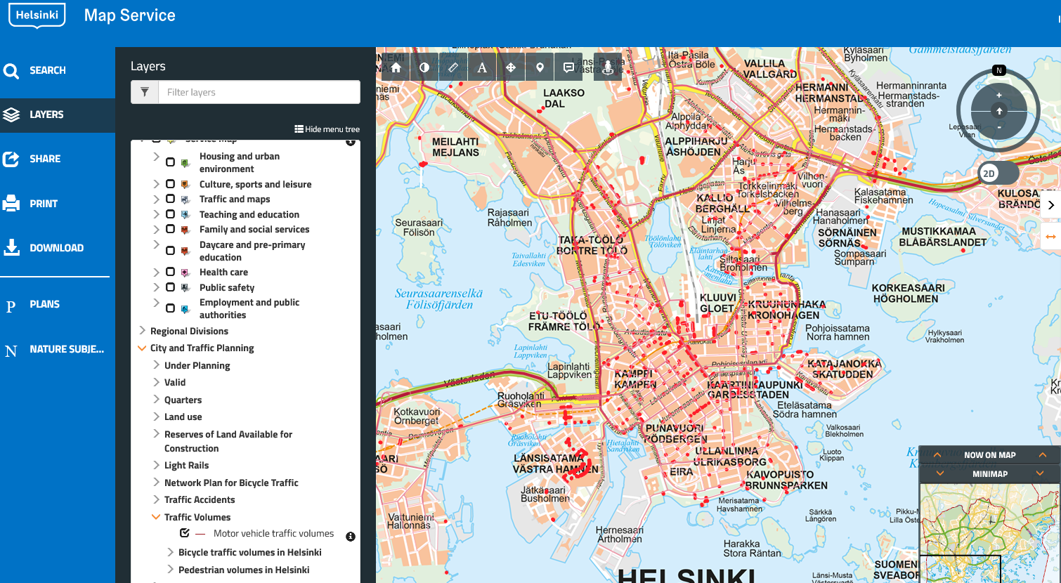 Mesto Helsinky majú výborný príklad mestského GIS- prípadová štúdia