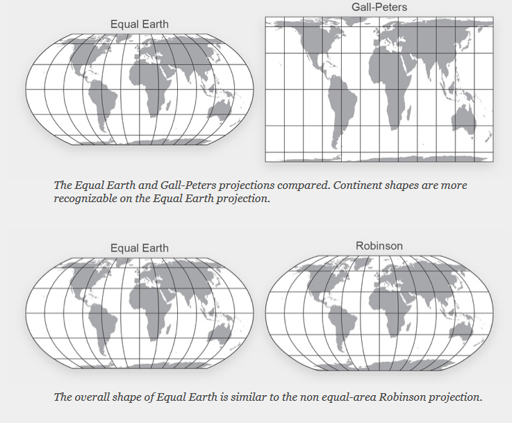 Konečne spravodlivý projektný systém pre mapy? Equal Earth